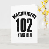 TRENDING 102 JAAR OUDE VERJAARDAG DESIGN KAART (Gele Bloem)