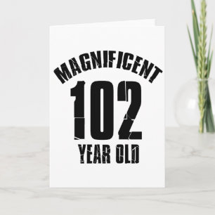 TRENDING 102 JAAR OUDE VERJAARDAG DESIGN KAART