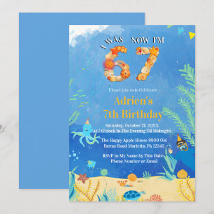Trending 6→7 Meme Under the Sea Verjaardag Kaart
