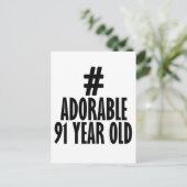 Trending 91 JAAR OUD VERJAARDAGSONTWERP Briefkaart (Staand voorkant)