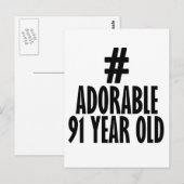 Trending 91 JAAR OUD VERJAARDAGSONTWERP Briefkaart (Voorkant / Achterkant)