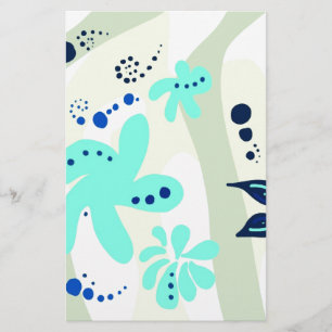 Trending abstract Patroon lichte kleur bloemblob Briefpapier