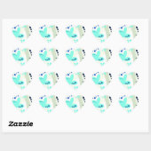 Trending abstract Patroon lichte kleur bloemblob Hart Sticker (Vel)