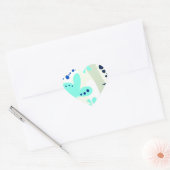 Trending abstract Patroon lichte kleur bloemblob Hart Sticker (Envelop)