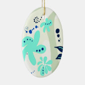 Trending abstract Patroon lichte kleur bloemblob Keramisch Ornament (Rechts)