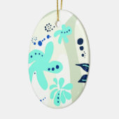Trending abstract Patroon lichte kleur bloemblob Keramisch Ornament (Links)