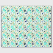 Trending abstract patroon lichtgekleurde bloem blo cadeaupapier (Vlak)