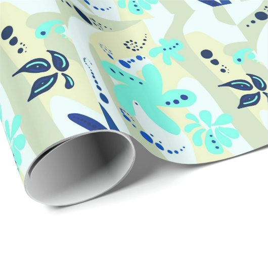 Trending abstract patroon lichtgekleurde bloem blo cadeaupapier (Rol Hoek)