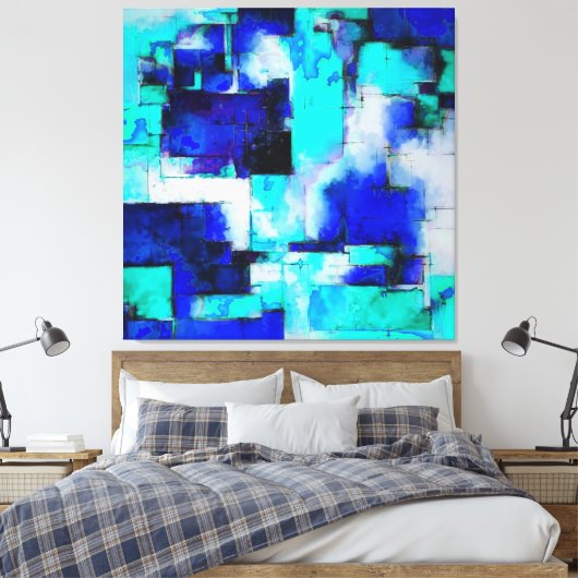 Trending Abstract Schilderen Kunst M2 Canvas Print (Insitu (Slaapkamer))