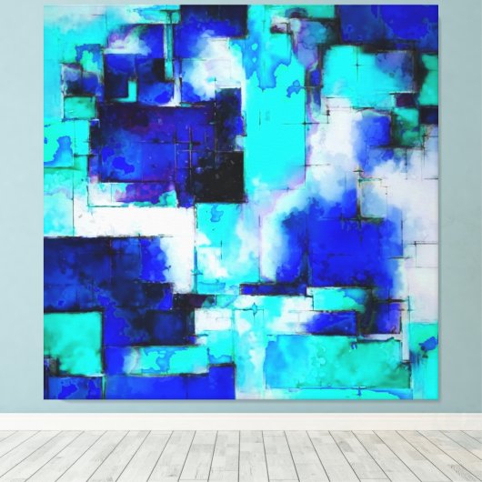 Trending Abstract Schilderen Kunst M2 Canvas Print (Insitu (Houten vloer))