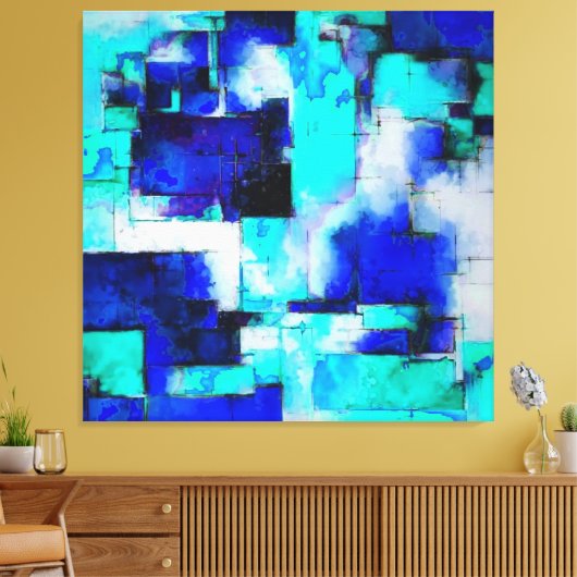 Trending Abstract Schilderen Kunst M2 Canvas Print (Insitu (Woonkamer))