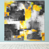 Trending Abstract Schilderen Kunst M3 Canvas Print (Insitu (Houten vloer))