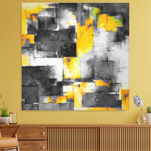 Trending Abstract Schilderen Kunst M3 Canvas Print (Insitu (Woonkamer))