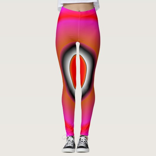 Trending Abstracte roze Leggings (Voorkant)