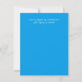 Trending Aqua Blauwe Aquarel Wash Bruiloft (Achterkant)