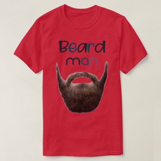Trending beard print sticker t-shirt (Design voorkant)
