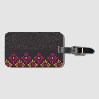 Trending Black & Colourful floral Luggage Tag Bagagelabel