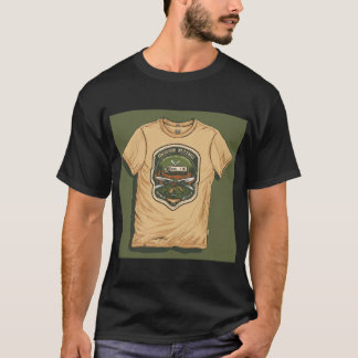 Trending black T shirten met Vector illustratie d T-shirt