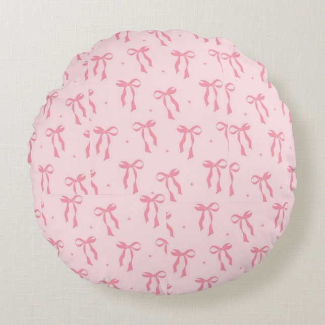 Trending Bow Ronde Kussen – Chic & Gezellig Decora (Voorkant)