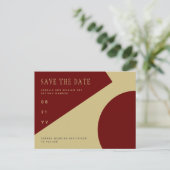 Trending Burgundy Gouden Trouw SAVE THE DATE Briefkaart (Staand voorkant)