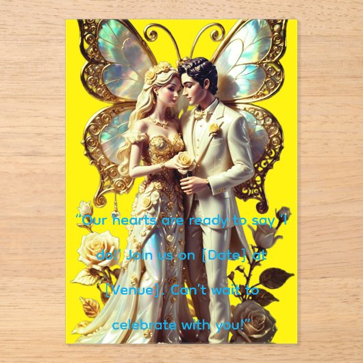 Trending Clear Acrylic Invitation Cards by Zazzle Acryl Uitnodigingen (Voorkant)