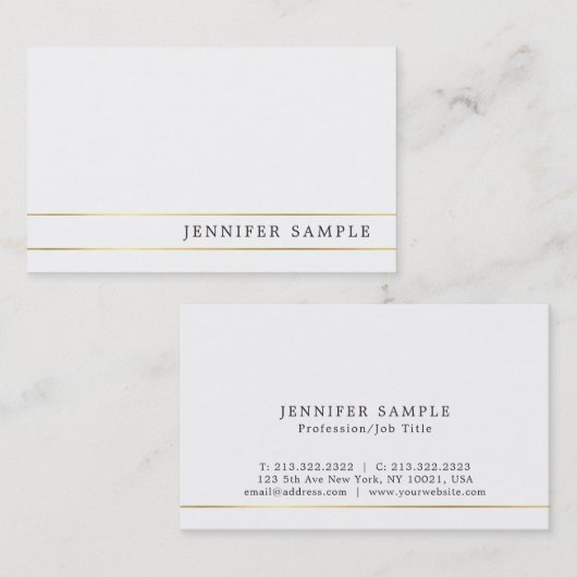 Trending Creative Stylish Professional Modern Visitekaartje (Voorkant / Achterkant)