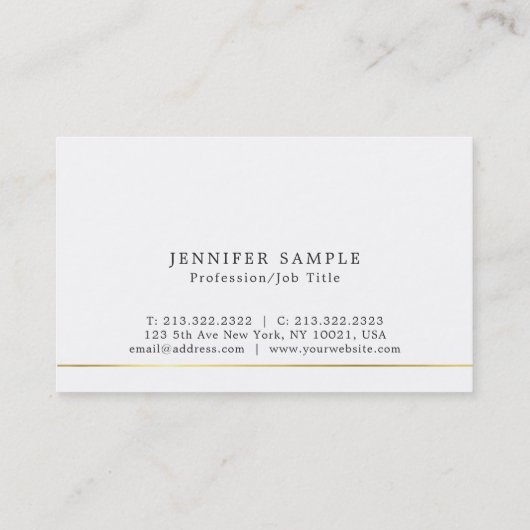 Trending Creative Stylish Professional Modern Visitekaartje (Achterkant)