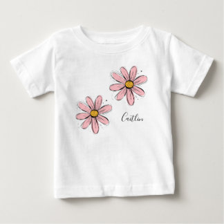 Trending Daisy Blush roze inktkunst