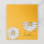 Trending Daisy Oranje inky art Plaatskaartje (Buitenkant ongevouwen)