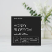 Trending Downloadbare Black Candle Labels Kaart (Staand voorkant)