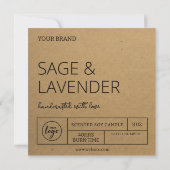 Trending Downloadbare Kraft Candle Labels Kaart (Achterkant)