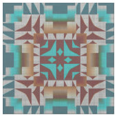 Trending Eclectic Bohemian Mosaic Pattern Stof (Close Up)
