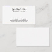 Trending Eenvoudig Elegant Wit Ontwerp Modern Visitekaartje (Voorkant / Achterkant)