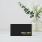 Trending Elegant Design Plain Black Gold Luxe Visitekaartje (Staand voorkant)