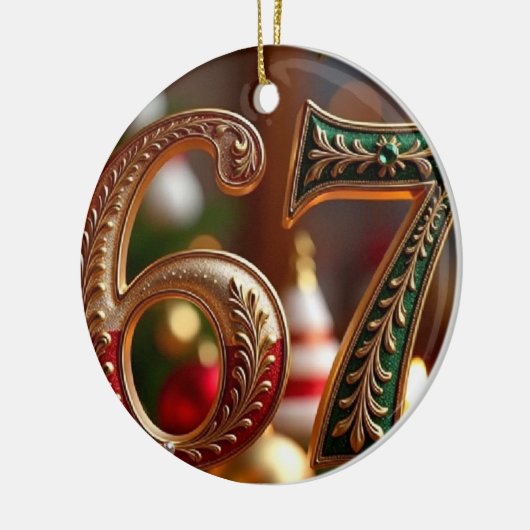 Trending Elegant Six Seven Christmas Meme Keramisch Ornament (Links)