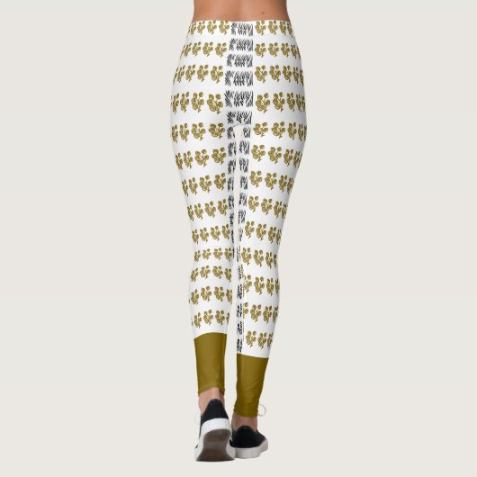 Trending flower Grass Capri Leggings (Achterkant)