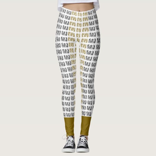 Trending flower Grass Capri Leggings (Voorkant)