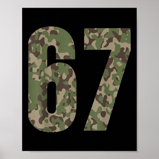 Trending Gen Alpha Zes Zeven 6 7 Meme Cam Multi Ca Poster (Voorkant)