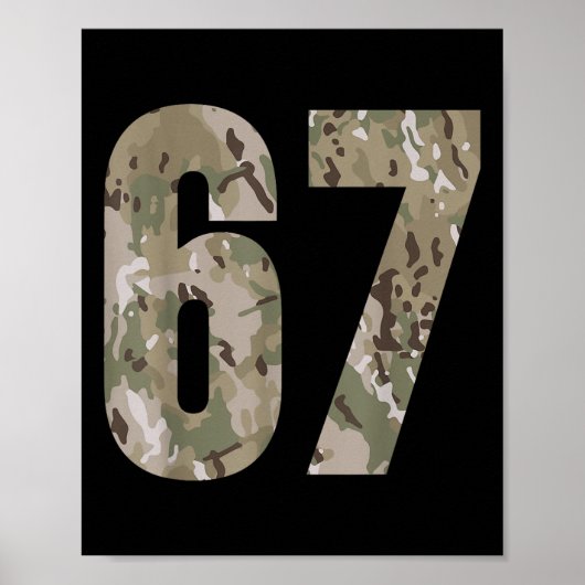 Trending Gen Alpha Zes Zeven 6 7 Meme Cam Multi Ca Poster (Voorkant)