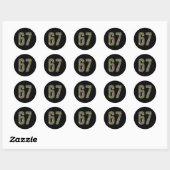 Trending Gen Alpha Zes Zeven 6 7 Meme Cam Multi Ca Ronde Sticker (Vel)