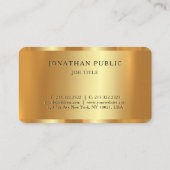 Trending Glamour Gold Sjabloon Luxe Architect Visitekaartje (Achterkant)
