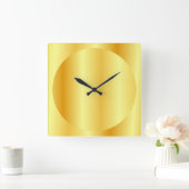 Trending Gold look Elegant Design Sjabloon Vierkante Klok (Huis)