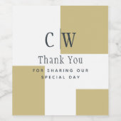 Trending Goud Witte Trouw Bruidstaak Tafel Wijn Etiket (Enkel label)