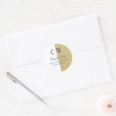 Trending Gouden Witte Trouw Favoriete Cadeautas Za Ronde Sticker (Envelop)