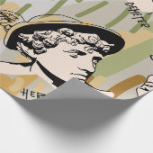 Trending Greek gods Art Portret Seamless Pattern. Cadeaupapier (Hoek)