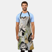 Trending Greek gods Art Portret Seamless Pattern. Schort (Gedragen)