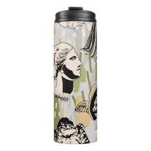 Trending Greek gods Art Portret Seamless Pattern. Thermosbeker