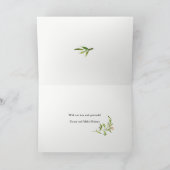 Trending Green Wreath & Laurels Wedding Bedankt (Binnen)