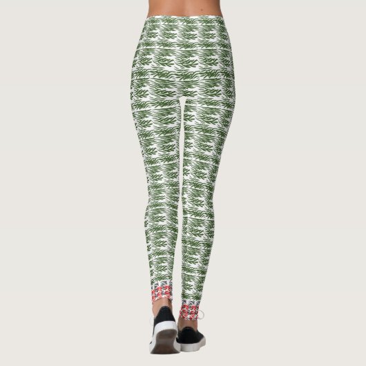 Trending Groen Grass Capri Leggings (Achterkant)