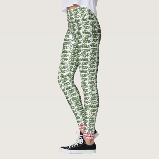 Trending Groen Grass Capri Leggings (Links)